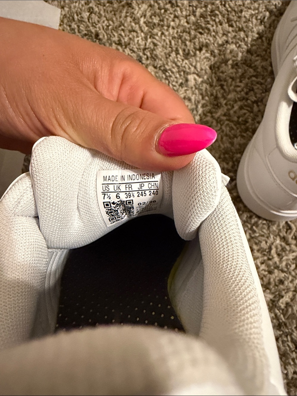 adidas Grand Court 2.0 White cloud foam Women's Sneakers (7½ US) - Picture 7 of 9
